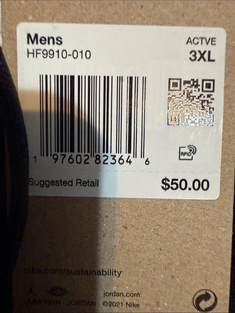 Jordan Black and White Men's Active Shorts